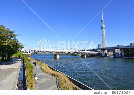 2021年、東京都　隅田川の風景 86173037