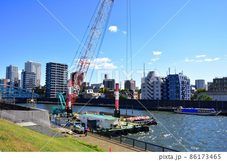 2021年、東京都　隅田川の風景 86173465