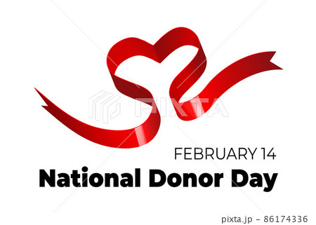 National Donor Day. Vector illustration with heart on white 86174336