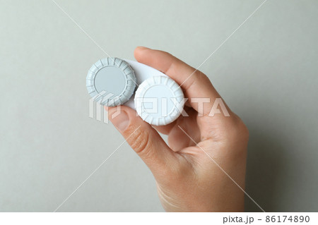 Concept of contact lenses for eyes, health care Concept of contact lenses for eyes, health care 86174890