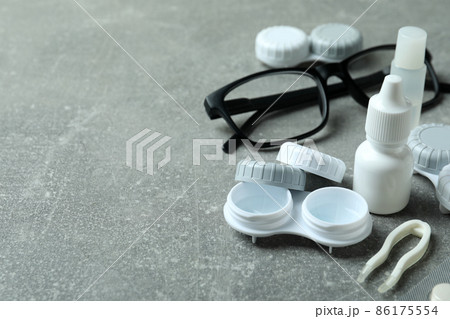 Concept of contact lenses for eyes, health care Concept of contact lenses for eyes, health care 86175554