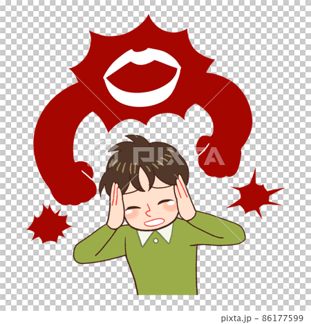 遭受言語暴力的兒童的插圖 86177599