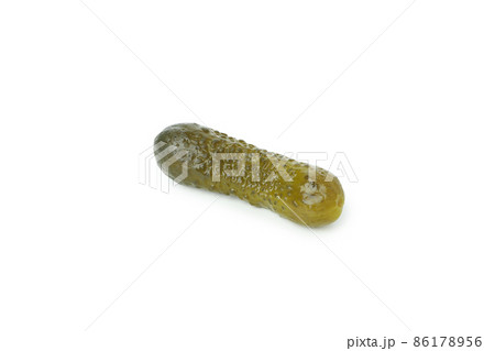 Fresh green pickle isolated on white background Fresh green pickle isolated on white background 86178956
