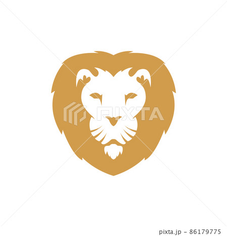 face isolated lion logo design vector graphic symbol icon illustration creative idea 86179775