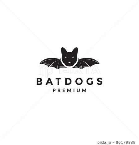 little bat with head dog logo design vector graphic symbol icon illustration creative idea 86179839