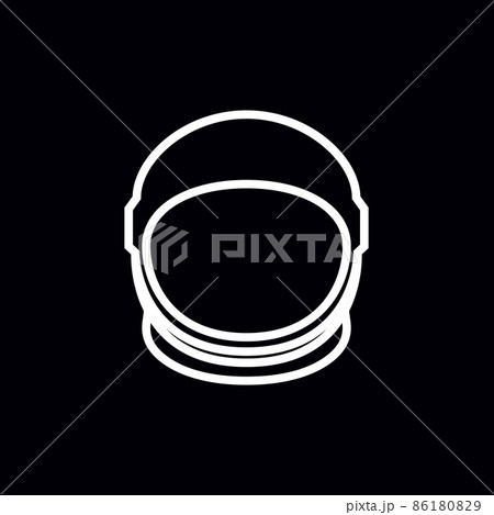 line Astronaut helmet simple logo design vector graphic symbol icon illustration creative idea 86180829