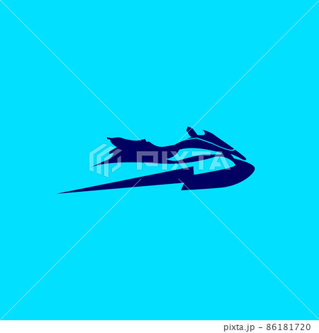 isolated shape jet boat logo design vector graphic symbol icon sign illustration creative idea 86181720