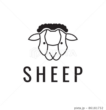 face minimal sheep cartoon logo design vector graphic symbol icon sign illustration creative idea face minimal sheep cartoon logo design vector graphic symbol icon sign illustration creative idea 86181732