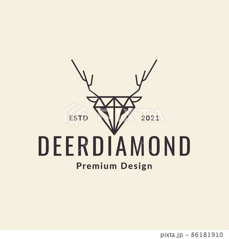 line diamond head deer logo design vector graphic symbol icon sign illustration creative idea line diamond head deer logo design vector graphic symbol icon sign illustration creative idea 86181910
