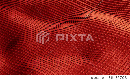 Abstract futuristic surface hexagon pattern with red light rays Abstract futuristic surface hexagon pattern with red light rays 86182708