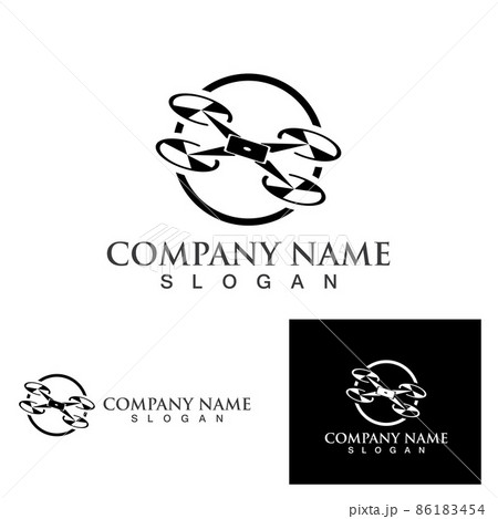 Drone logo vector icon Drone logo vector icon 86183454