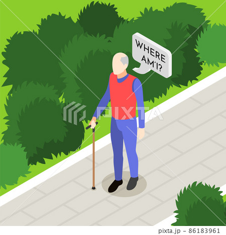 Isometric Dementia Symptoms Background 86183961