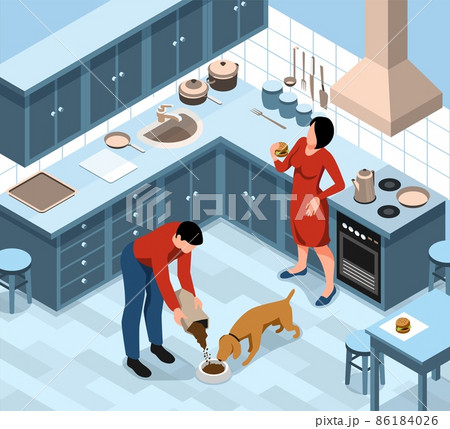 Dog Owner Background Illustration 86184026