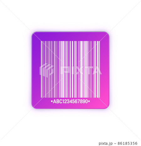Modern colorful barcode sticker. Identification tracking code. Serial number, product ID with Modern colorful barcode sticker. Identification tracking code. Serial number, product ID with 86185356