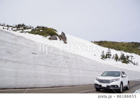 春のドライブイメージ 八幡平の雪の回廊 春のドライブイメージ 八幡平の雪の回廊 86186655