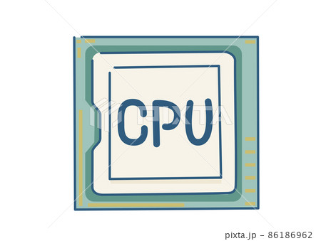 手描き風 自作パソコンパーツ CPU 手描き風 自作パソコンパーツ CPU 86186962