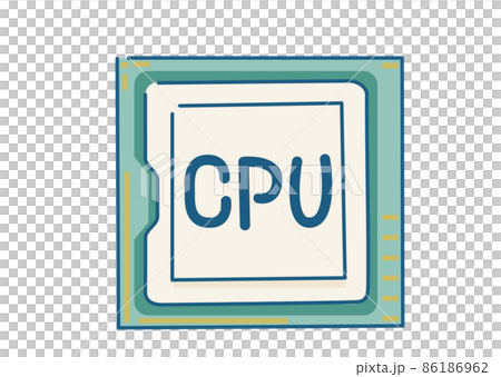 手描き風 自作パソコンパーツ CPU 手描き風 自作パソコンパーツ CPU 86186962