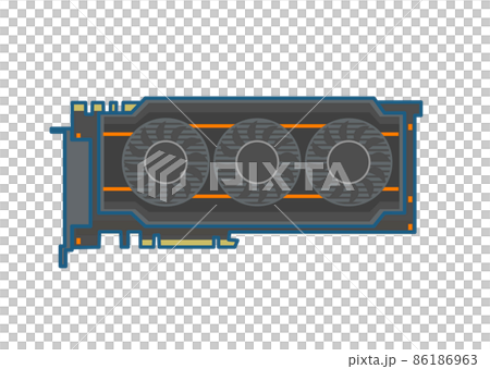 手描き風 自作パソコンパーツ GPU 手描き風 自作パソコンパーツ GPU 86186963