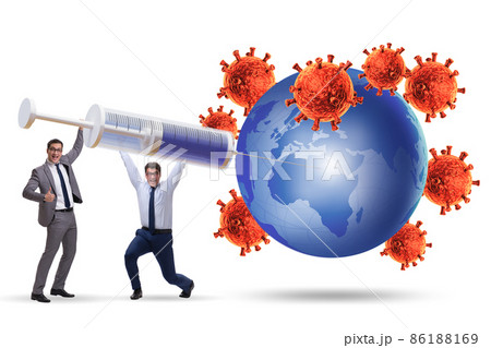 Concept of gloval vaccination against covid-19 coronavirus 86188169