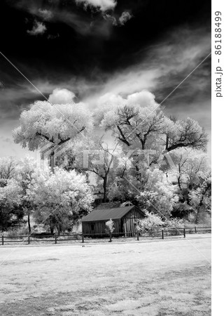 Infrared Abandoned farm house Sedona Arizona Infrared Abandoned farm house Sedona Arizona 86188499