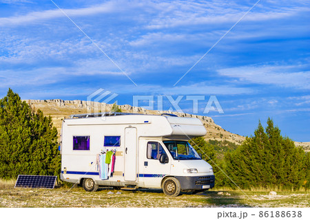 Laundry and solar panel at caravan Laundry and solar panel at caravan 86188638