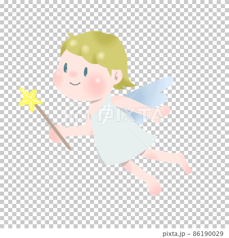 天使與星魔杖的插圖 86190029