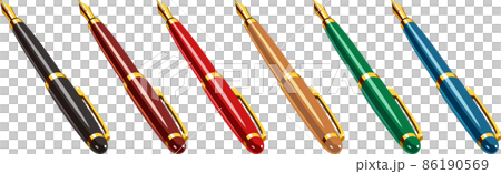 Fountain pen color variations - Stock Illustration [86190569] - PIXTA