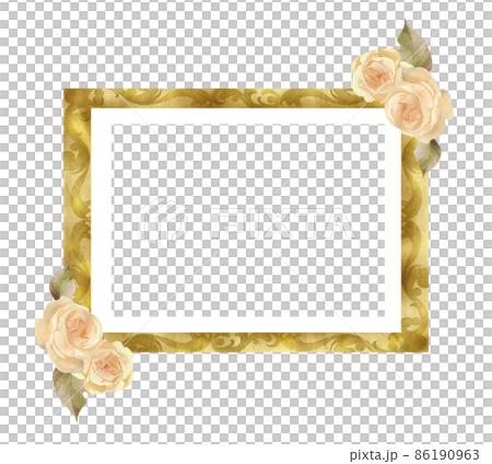 Antique hand-painted gold frame Antique hand-painted gold frame 86190963