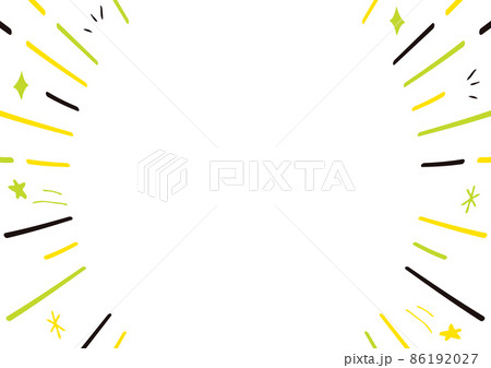 手描き　3色ラインスター集中線 86192027