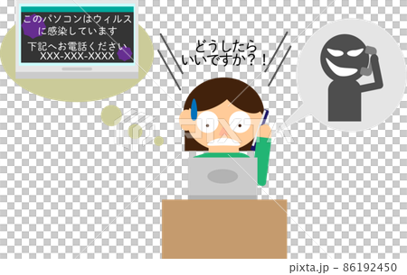 サポート詐欺に遭遇してしまった人 86192450