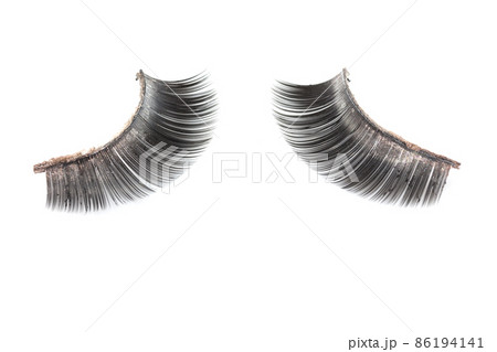 Use of  artificial eyelashes macro Isolated 86194141