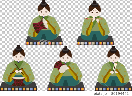 五人囃子 親王台付き 五人囃子 親王台付き 86194441