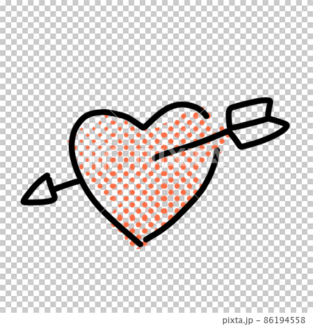 心粗筆跡可愛筆劃風格 86194558