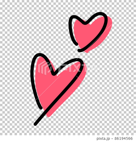 Heart rough handwriting cute pen drawing style 86194566