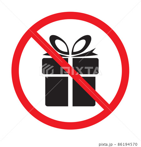 No gift icon vector forbidden present icon. No gifts vector sign. Warning, caution, attention, restriction, danger, ban for graphic design, logo, website, social media, mobile app, UI illustration No gift icon vector forbidden present icon. No gifts vector sign. Warning, caution, attention, restriction, danger, ban for graphic design, logo, website, social media, mobile app, UI illustration 86194570
