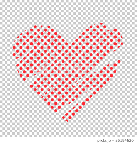 Heart rough handwriting cute pen drawing style dot pattern Heart rough handwriting cute pen drawing style dot pattern 86194620