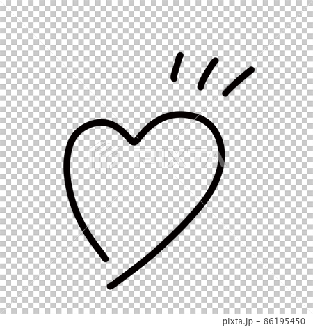 Heart rough handwriting cute pen drawing style 86195450