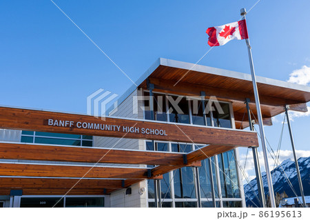 Town of Banff. Banff Community High School. Banff, Alberta, Canada. 86195613