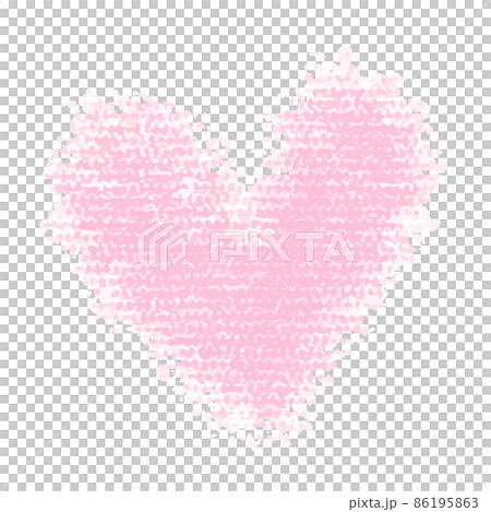 Pink heart illustration with crayon-like texture Pink heart illustration with crayon-like texture 86195863