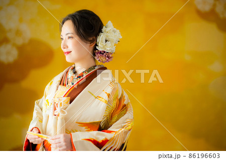 色打掛　茶色の掛下 86196603