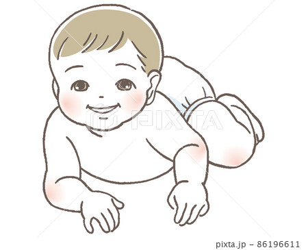 ハイハイする赤ちゃん 86196611