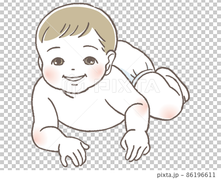 ハイハイする赤ちゃん 86196611