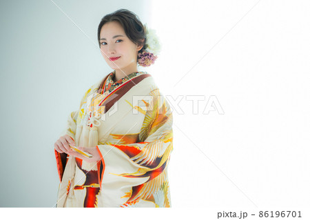 色打掛　茶色の掛下 86196701