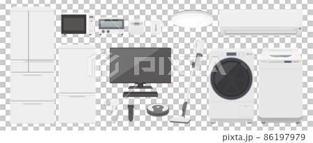 Vector illustration set of household appliances 86197979