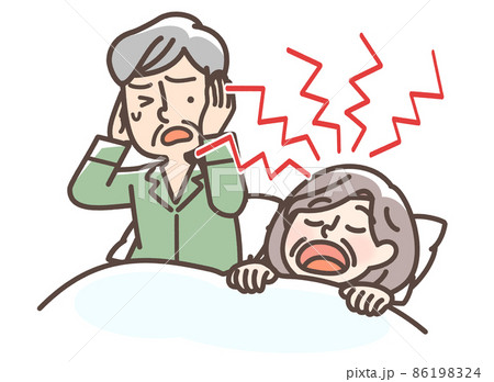 いびきをかくおばあさん いびきをかくおばあさん 86198324