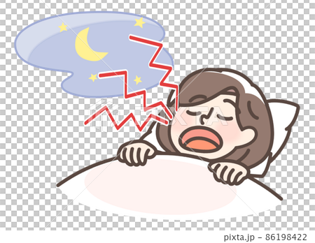 Snoring women - Stock Illustration [86198422] - PIXTA