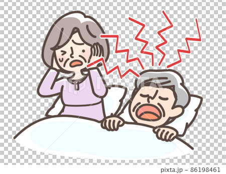 いびきをかく男性 いびきをかく男性 86198461