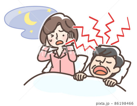 いびきをかく男性 86198466