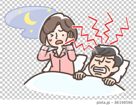 歯ぎしりをする男性 歯ぎしりをする男性 86198566