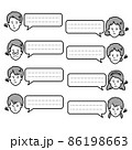 家族(困惑顔)　吹き出し 86198663